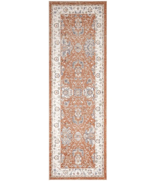 Nourison Astra Machine Washable Rust Ivory ASW20 2 ft. x 6 ft. Rect. Rug