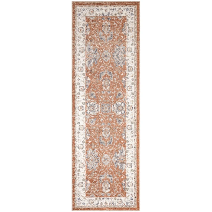 Nourison Astra Machine Washable Rust Ivory ASW20 2 ft. x 6 ft. Rect. Rug