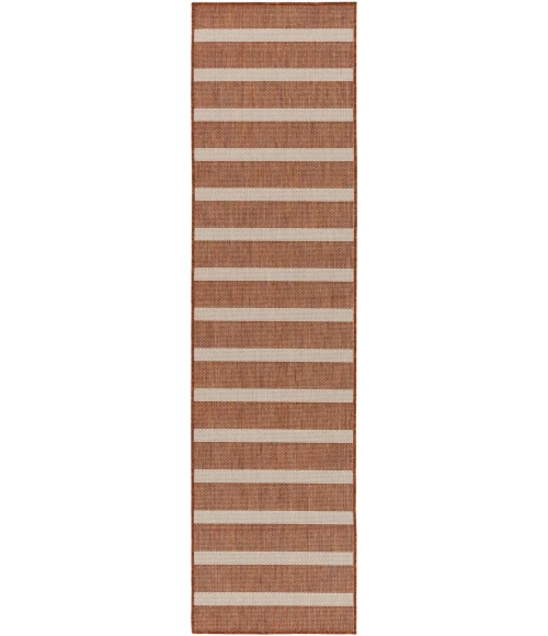 Nourison Positano Terracotta Ivory POS03 2 ft. 2 in. X 10 ft. Rect. Rug