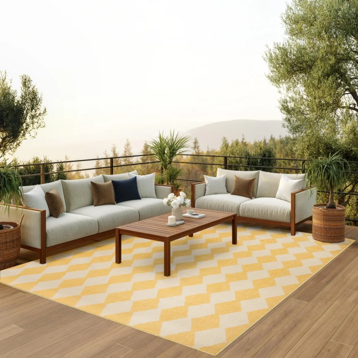 Nourison Positano Yellow POS04 9ft. x 12ft. Rect. Rug