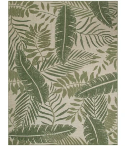 Nourison Home Garden Oasis GOA02 Ivory Green 10 ft. X 14 ft. Area Rug