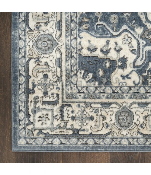 Nourison Quarry Navy Ivory QUA18 8 ft. X 10 ft. Rect. Rug