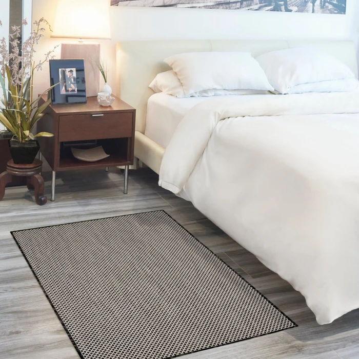 Nourison Courtyard Black White COU01 3 ft. X 5 ft. Rect. Rug