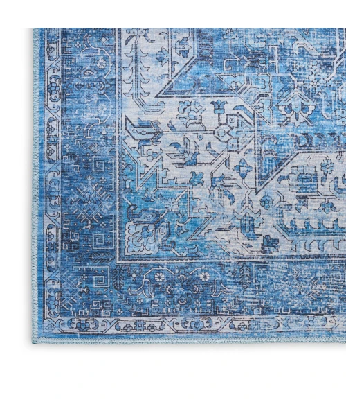 Nourison Nourison Washables Blue NWB15 4 ft. X 6 ft. Rect. Rug