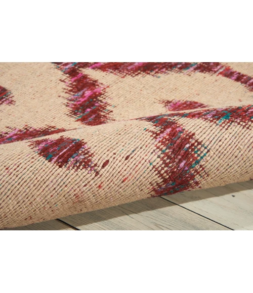 Nourison Home Spectrum Beige Burgundy SPE02 3ft.9in. x 5ft.9in. Rect. Rug