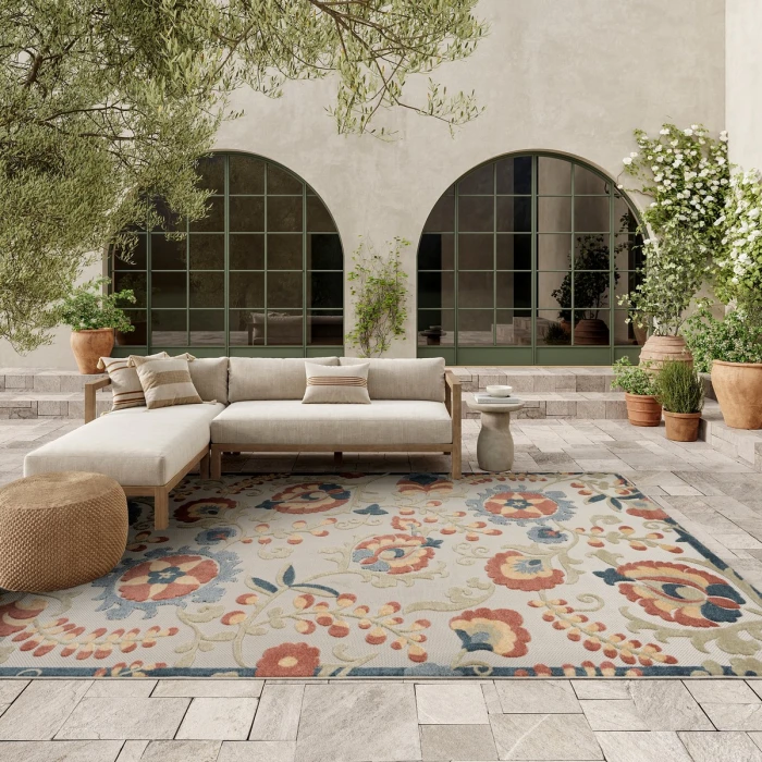Nourison Aloha Grey Multicolor ALH17 7 ft. 10 in. X 10 ft. 6 in. Rect. Rug