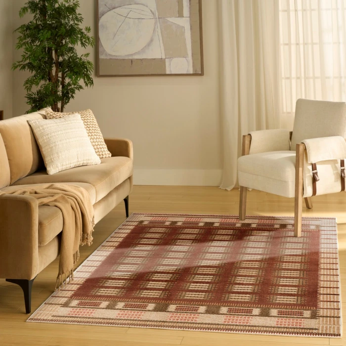 Nourison Nordic Rust NRC16 3ft. x 5ft. Rect. Rug