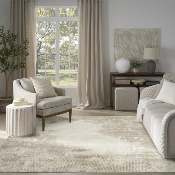 Nourison Dekor Ivory Taupe DEK04 7 ft. 10 in. X 9 ft. 10 in. Rect. Rug