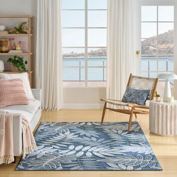 Nourison Aloha Blue ALH18 3 ft. 6 in. X 5 ft. 6 in. Rect. Rug