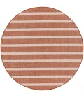 Nourison Positano Terracotta Ivory POS03 6 ft. X Round Rug