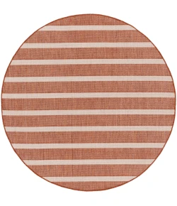 Nourison Home Positano POS03 Terracotta Ivory 6 ft. Round Area Rug