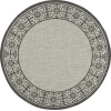 Nourison Country Side Ivory/Charcoal CTR03 5ft.3in. x Round Rug