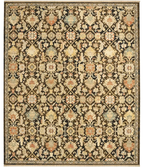 Nourison Home Antique Bloom Brown ANB02 5ft.6in. x 8ft.6in. Rect. Rug