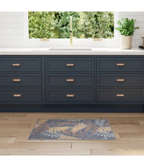 Nourison Aloha Blue Rose ALH18 2 ft. 8 in. X 4 ft. Rect. Rug