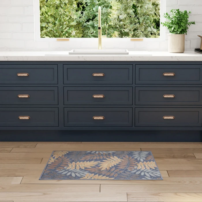 Nourison Aloha Blue Rose ALH18 2 ft. 8 in. X 4 ft. Rect. Rug