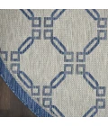 Nourison Country Side Ivory Blue CTR02 5ft.3in. x Round Rug