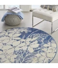 Nourison Home Tranquil Navy TRA08 5ft.3in. x Round Round Rug