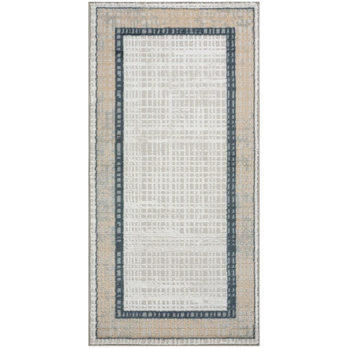 Nourison Dekor Grey Navy DEK06 2 ft. X 4 ft. Rect. Rug