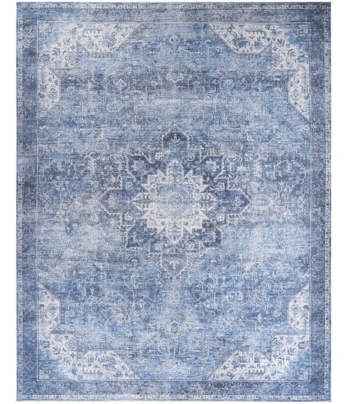Nourison Nourison Washables Blue NWB15 8 ft. X 10 ft. Rect. Rug