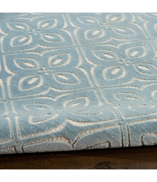 Nourison Washable Charm Blue Ivory WCH03 6 ft. X 9 ft. Rect. Rug