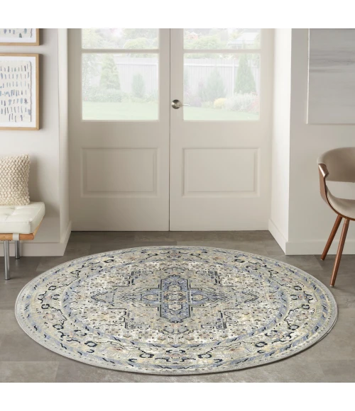 Nourison Nourison Essentials Persian Blue NRE07 6 ft. X Round Rug