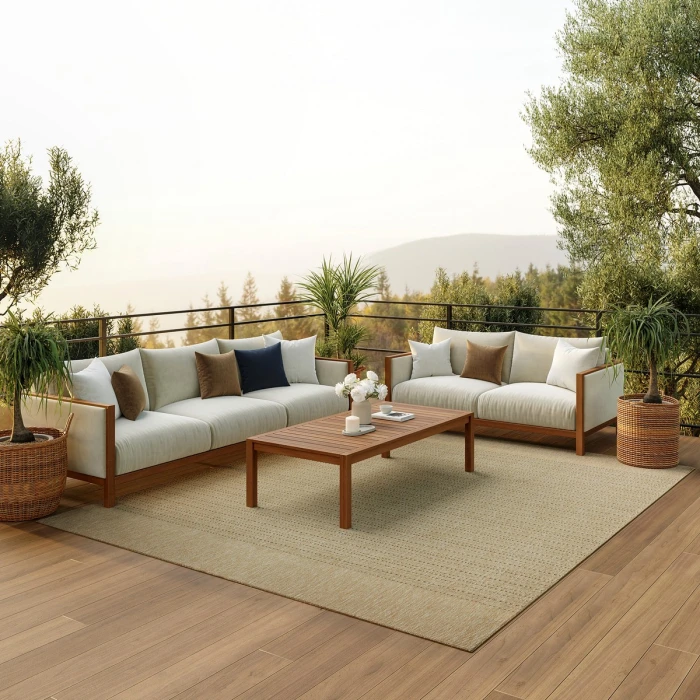 Nourison Tulum Cream TLM01 6 ft. X 9 ft. Rect. Rug