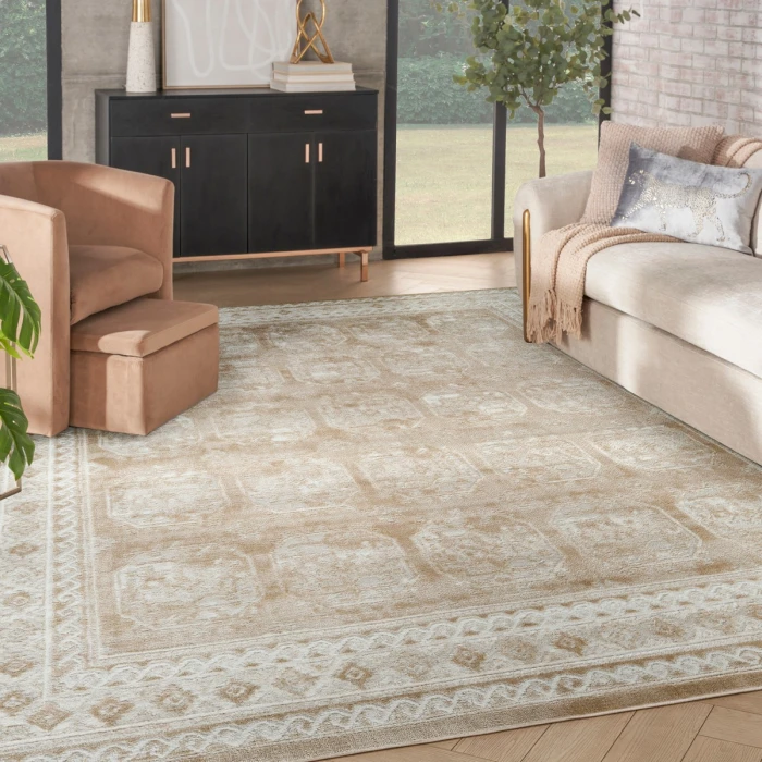 Nourison Dekor Cream Beige DEK01 7 ft. 10 in. X 9 ft. 10 in. Rect. Rug
