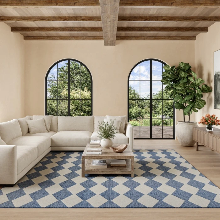 Nourison Positano Navy Blue POS04 10ft. Square Rug