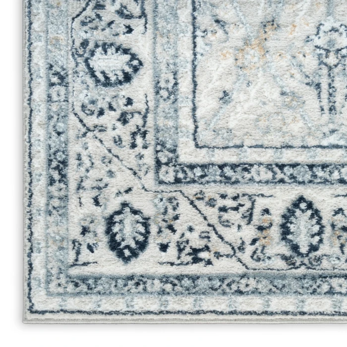 Nourison Dekor Grey Navy DEK03 5 ft. 3 in. X 7 ft. Rect. Rug