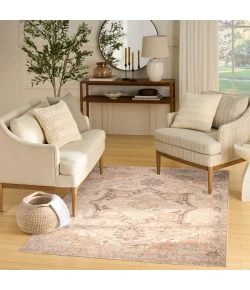 Nourison Home Vintage Washables VWS11 Coral Mint 4 ft. X 6 ft. Area Rug