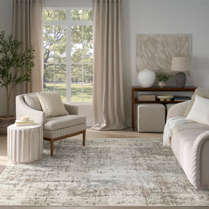 Nourison Quarry Ivory Beige QUA17 8 ft. X 10 ft. Rect. Rug