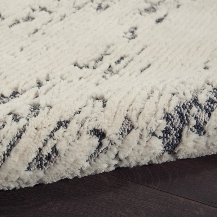 Nourison Zermatt Ivory Blue ZER03 5ft.3in. x 7ft.3in. Rect. Rug