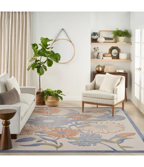 Nourison Aloha Beige Multicolor ALH33 7 ft. 10 in. X 10 ft. 6 in. Rect. Rug