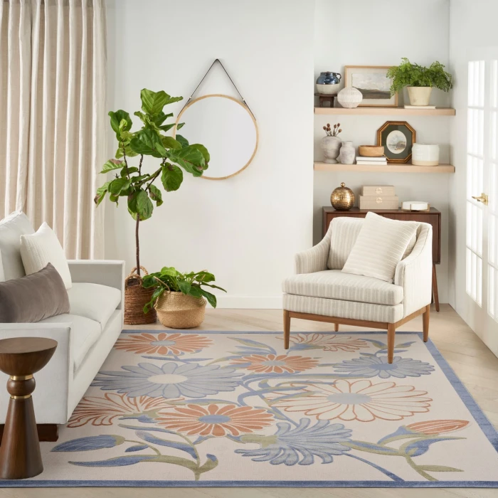 Nourison Aloha Beige Multicolor ALH33 7 ft. 10 in. X 10 ft. 6 in. Rect. Rug