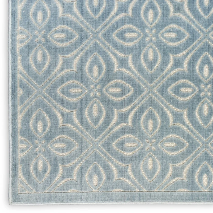 Nourison Home Washable Charm Blue WCH03 8ft. x 10ft. Rect. Rug