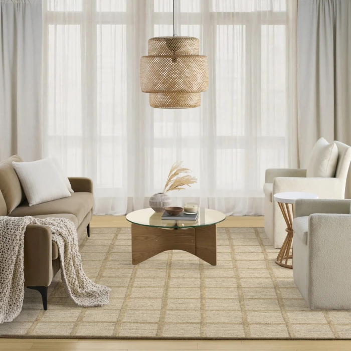 DKNY Pure Framework Tan FRA01 5ft. x 7ft.6in. Rect. Rug