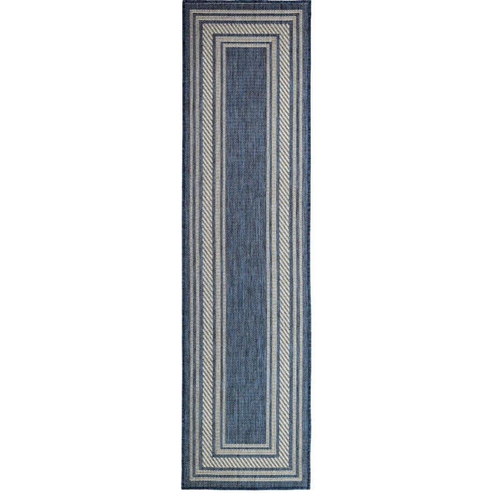 Nourison Horizon Indoor/Outdoor Denim HOZ03 2 ft. X 6 ft. Rect. Rug