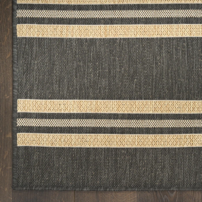 Nourison Home Horizon Indoor/Outdoor Black HOZ05 10ft. x 14ft. Rect. Rug