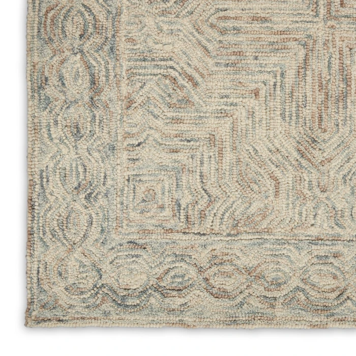 Nourison Interlock Blue Ivory ITL03 8 ft. X 11 ft. Rect. Rug