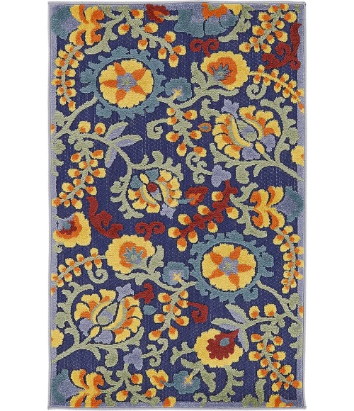 Nourison Home Aloha Blue ALH17 2ft. x 3ft. Rect. Rug