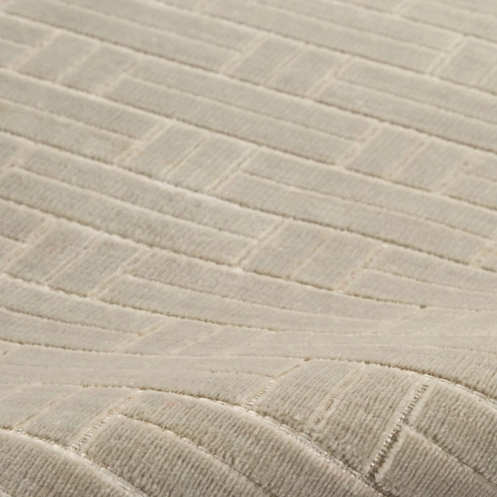 Nourison Washable Charm Silver Ivory WCH02 6 ft. X 9 ft. Rect. Rug