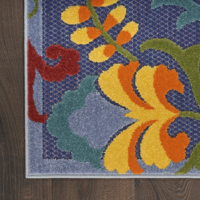 Nourison Aloha Navy Multicolor ALH17 10ft. x 14ft. Rect. Rug