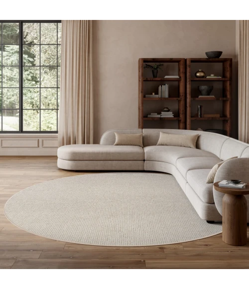 Nourison Natural Texture Ivory Beige NTX01 8ft. Round Rug