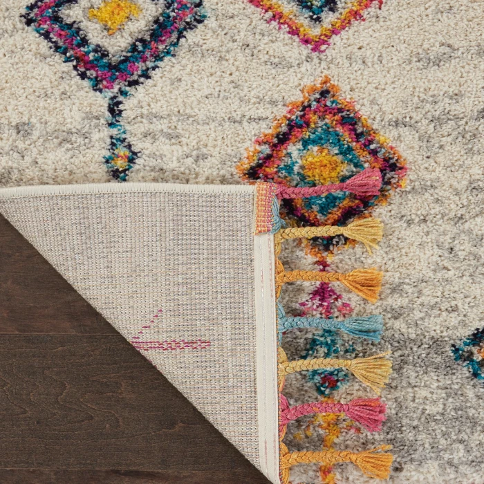 Nourison Nomad Cream Grey NMD04 2ft.2in. x 4ft. Rect. Rug
