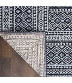 Nourison Palermo Navy/Grey PMR04 2ft. 2in. x 7ft. 6in. Rect. Rug