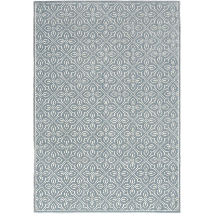Nourison Home Washable Charm Blue WCH03 5ft. x 7ft. Rect. Rug
