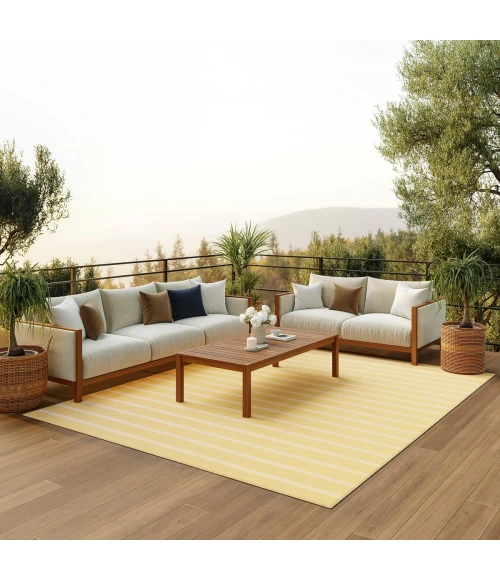 Nourison Positano Yellow Ivory POS03 8 ft. X 10 ft. Rect. Rug