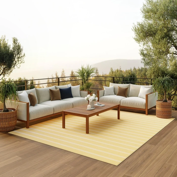 Nourison Positano Yellow Ivory POS03 8 ft. X 10 ft. Rect. Rug