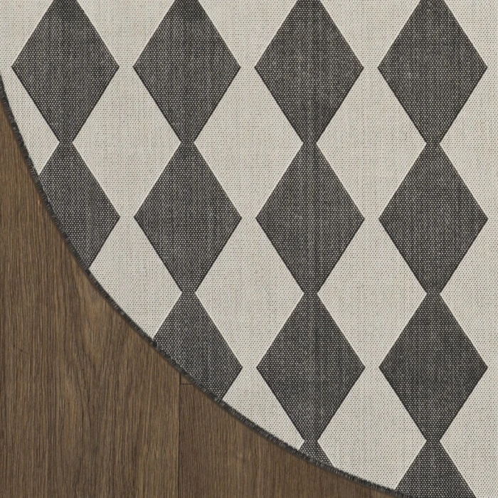 Nourison Positano Black POS04 12ft. Round Rug