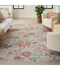 Nourison Nourison Washables Cream Multicolor NWB06 9 ft. 2 in. X 12 ft. Rect. Rug